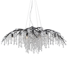 Golden Canada 9903-12 BI - Golden Lighting Autumn Twilight 12-light Chandelier in Black Iron